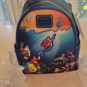 Disney Loungefly Little Mermaid Mini Backpack NWT